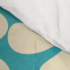 Retro Super Bloom - 70'S Vibe - Turquoise Comforter Gallery Image 4