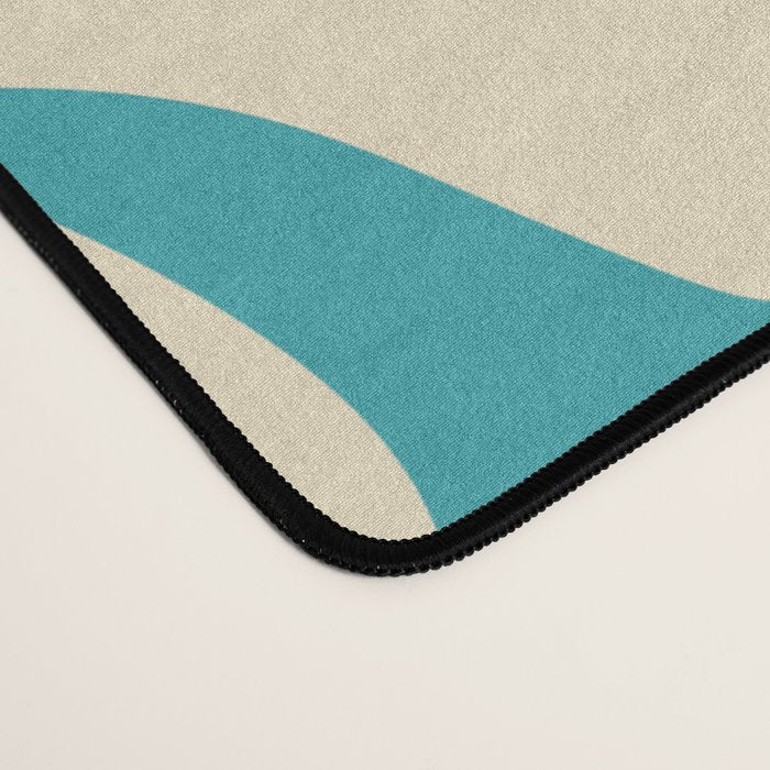 Retro Super Bloom - 70'S Vibe - Turquoise Desk Mat Gallery Image 4