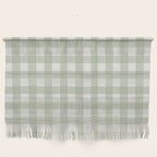 Sage Green Gingham Check Pattern Wall Hanging Gallery Image 1
