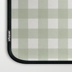Sage Green Gingham Check Pattern Laptop Sleeve Gallery Image 3