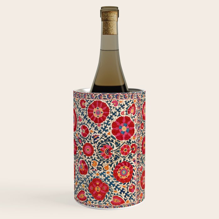 Kermina Suzani Uzbekistan Embroidery Print Wine Chiller Gallery Image 3