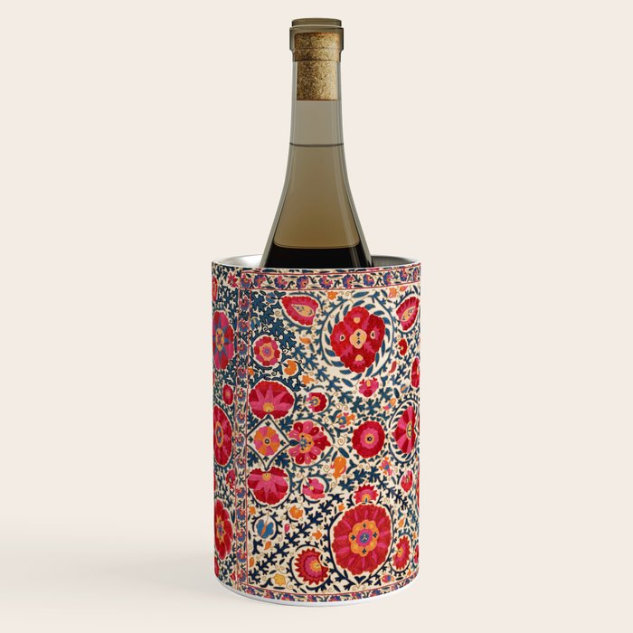 Kermina Suzani Uzbekistan Embroidery Print Wine Chiller Gallery Image 2