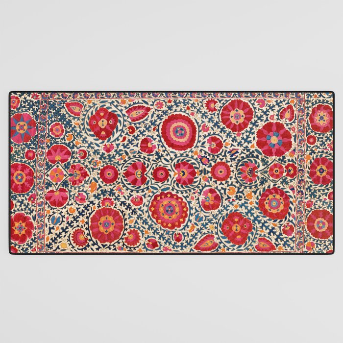 Kermina Suzani Uzbekistan Embroidery Print Desk Mat Gallery Image 3