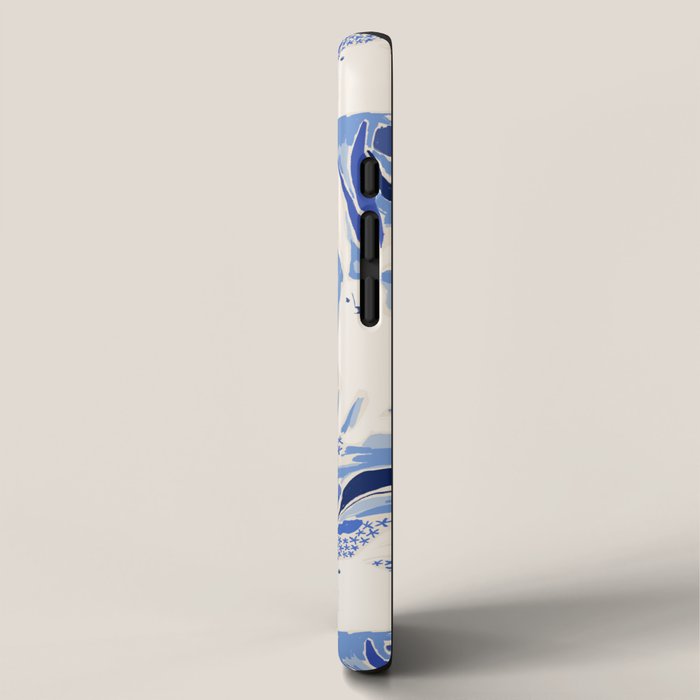 Hare Meadow Indigo iPhone Case Gallery Image 2