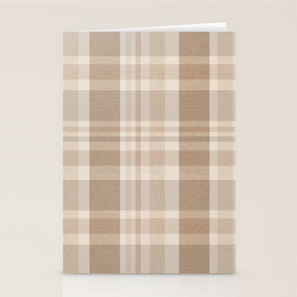 Plaid Prints, Brown and Beige Stationery Card Gallery Image 2