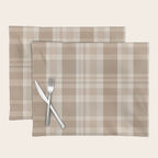 Plaid Prints, Brown and Beige Placemat Gallery Image 1