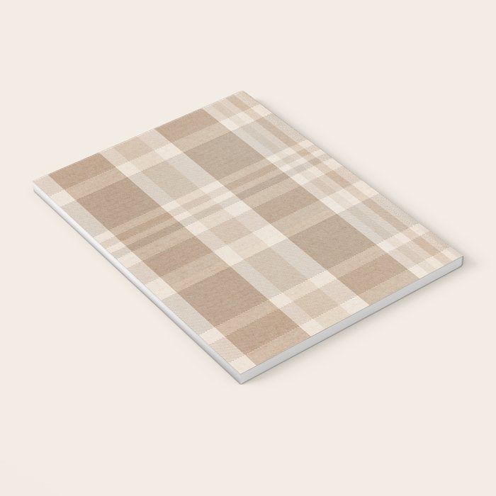 Plaid Prints, Brown and Beige Notebook Gallery Image 3