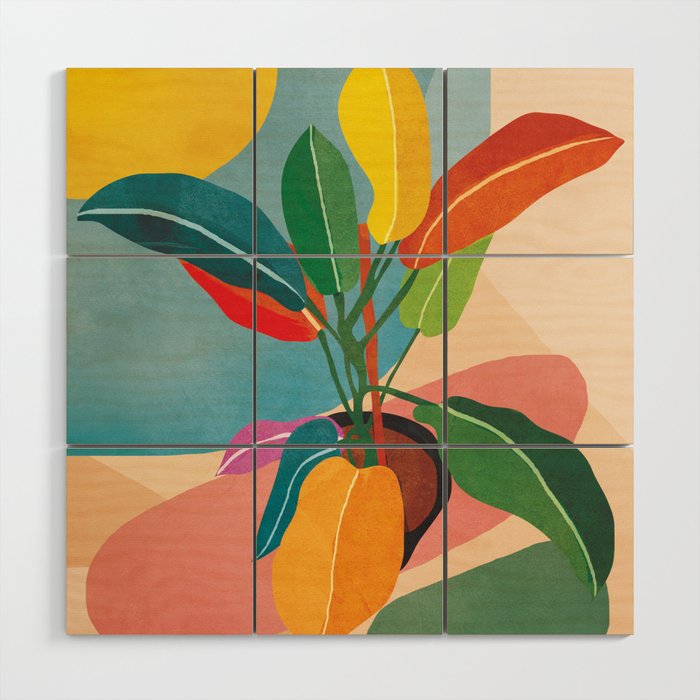 Colorful Branching Out 38 Wood Wall Art Gallery Image 1