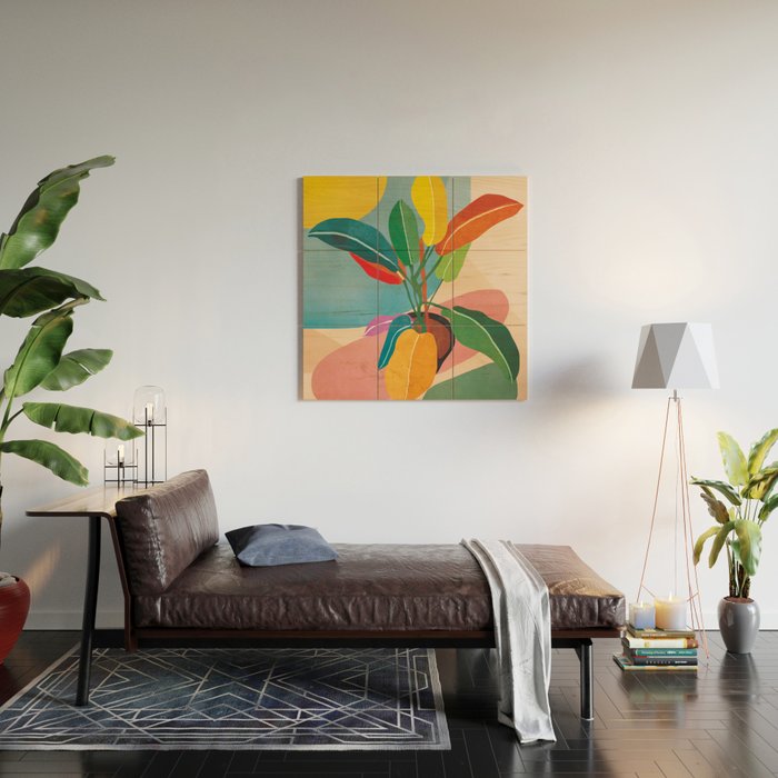 Colorful Branching Out 38 Wood Wall Art Gallery Image 2