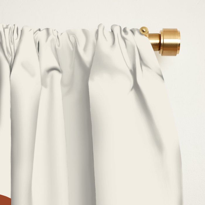 Gradient Arch IX Retro Orange Mid Century Modern Rainbow Window Curtain Gallery Image 2