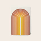 Gradient Arch IX Retro Orange Mid Century Modern Rainbow Bath Mat Gallery Image 1