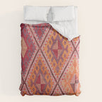 Woven Carpet | Red and Orange Oriental Design Print | Colors of Cappadocia Duvet Cover Gallery Image 6