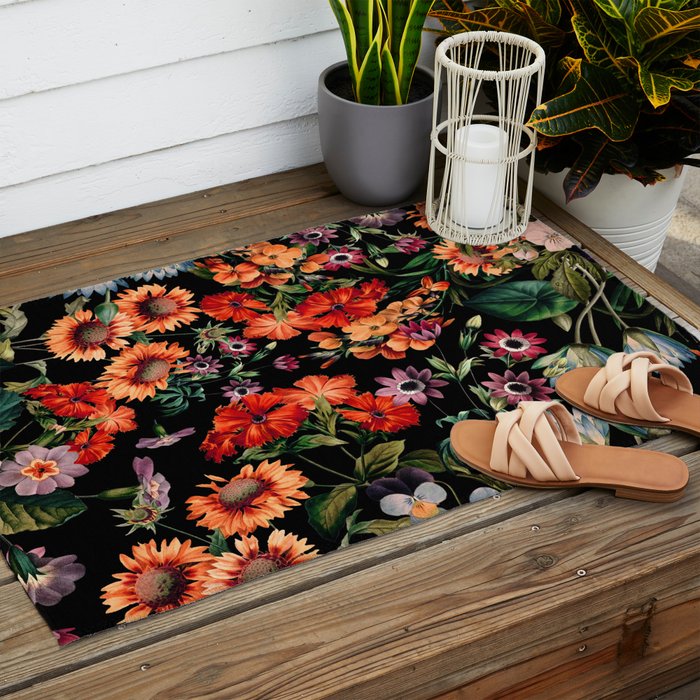 Glow in the Dark Botanicals II Outdoor Rug Gallery Image 2