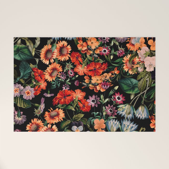 Glow in the Dark Botanicals II Welcome Mat Gallery Image 1