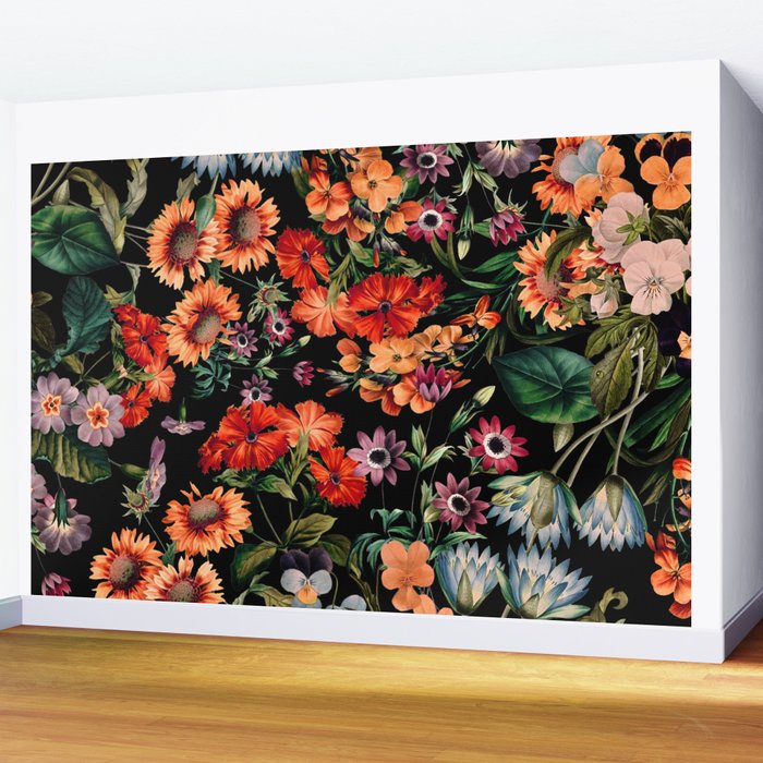 Glow in the Dark Botanicals II Wall Mural Gallery Image 2