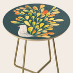 Watercolor Peacock Side Table Gallery Image 2
