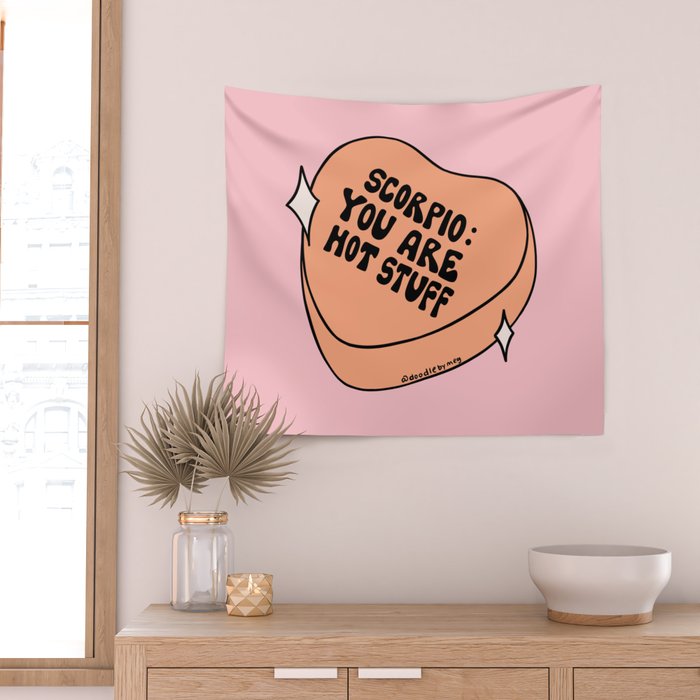 Scorpio Conversation Heart Wall Tapestry Gallery Image 2