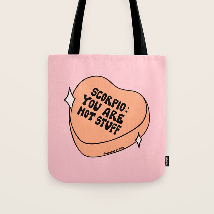 Scorpio Conversation Heart Tote Bag Gallery Image 1