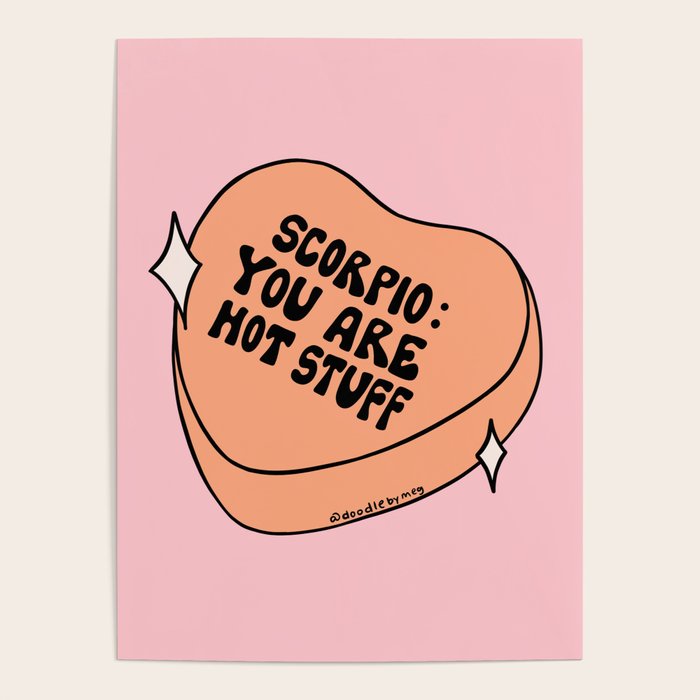 Scorpio Conversation Heart Poster Gallery Image 1