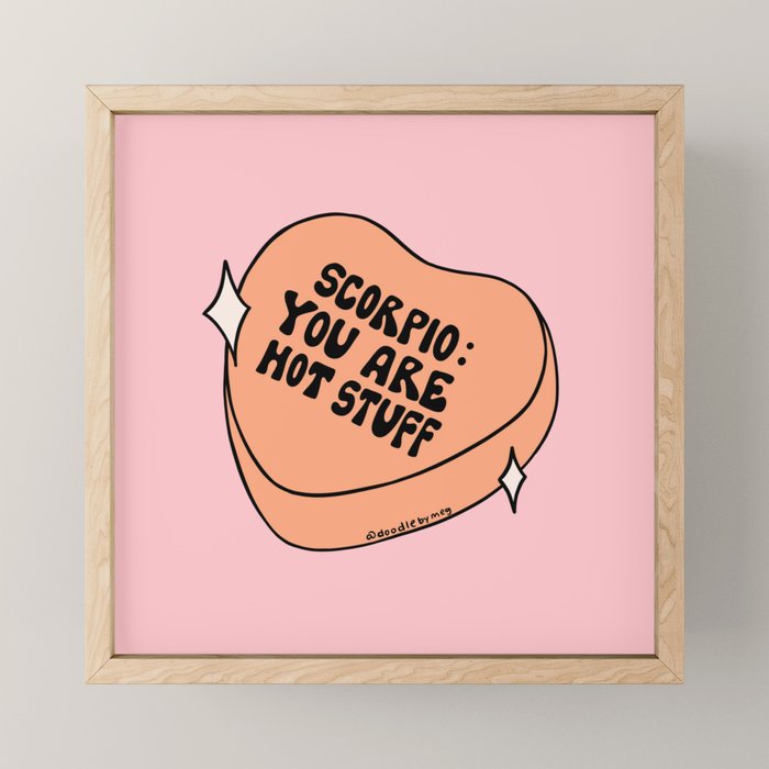 Scorpio Conversation Heart Mini Art Print Gallery Image 1