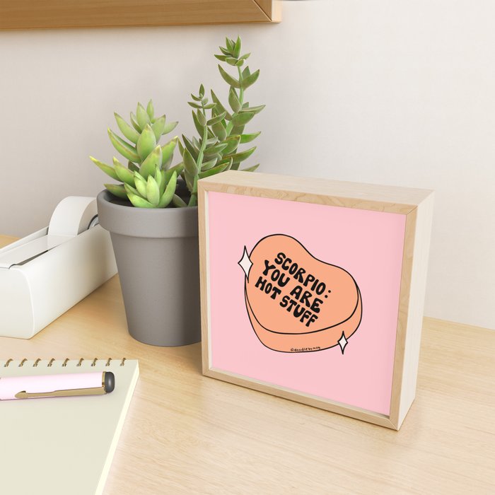 Scorpio Conversation Heart Mini Art Print Gallery Image 2