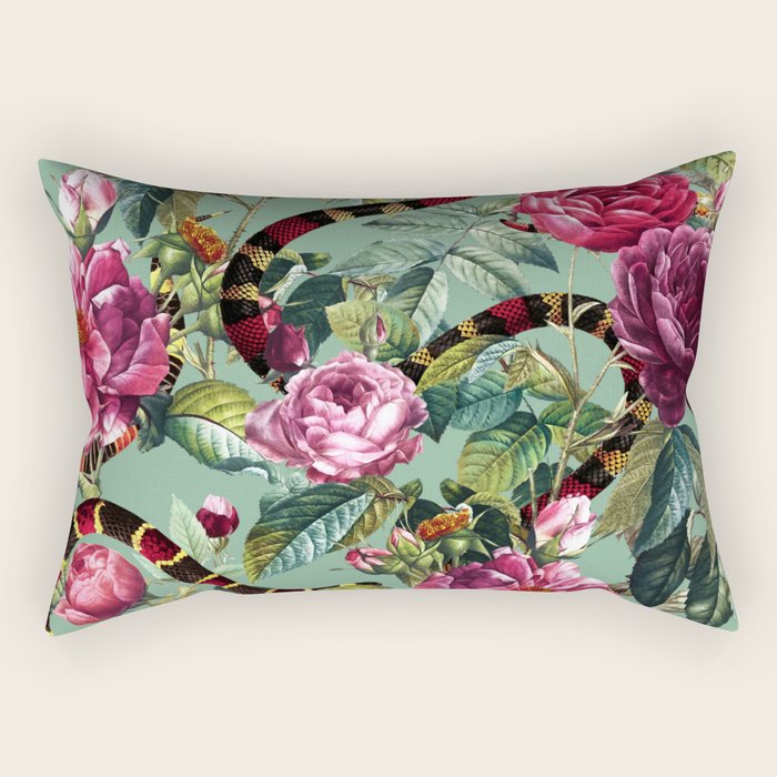 Snakes and Roses II Rectangular Pillow Gallery Image 1