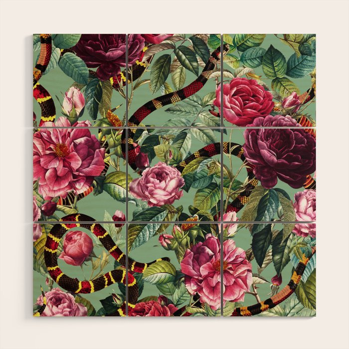 Snakes and Roses II Wood Wall Art Gallery Image 1