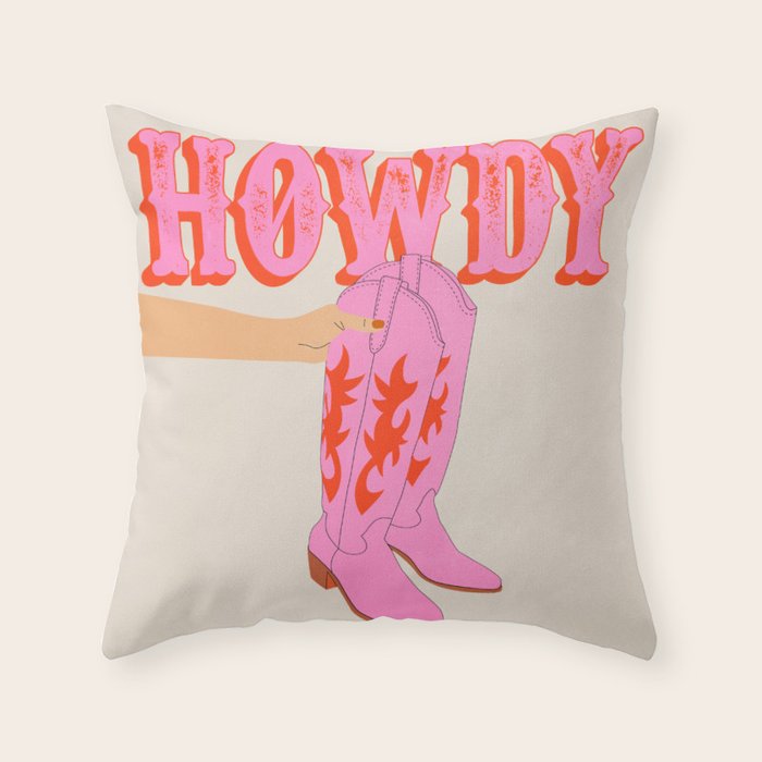 Howdy Throw Pillow Gallery Image 1