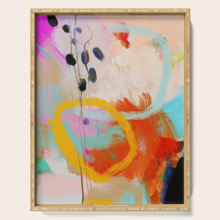 abstract composition 1 Serving Tray Gallery Image 1