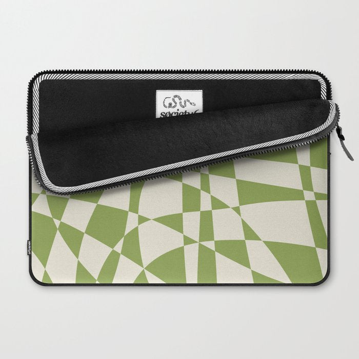Glass Glitch: Forest Green Edition Laptop Sleeve Gallery Image 2