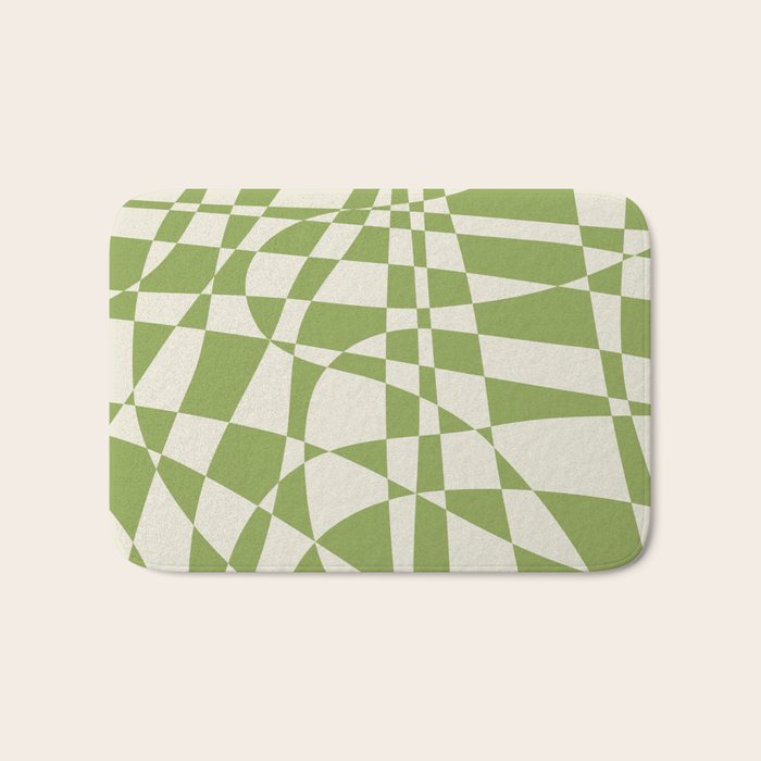 Glass Glitch: Forest Green Edition Bath Mat Gallery Image 1