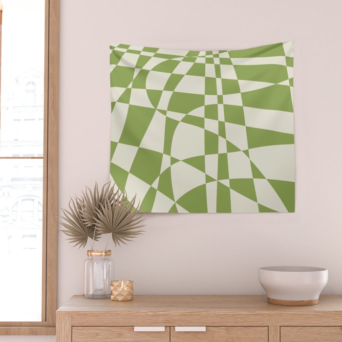 Glass Glitch: Forest Green Edition Wall Tapestry Gallery Image 2