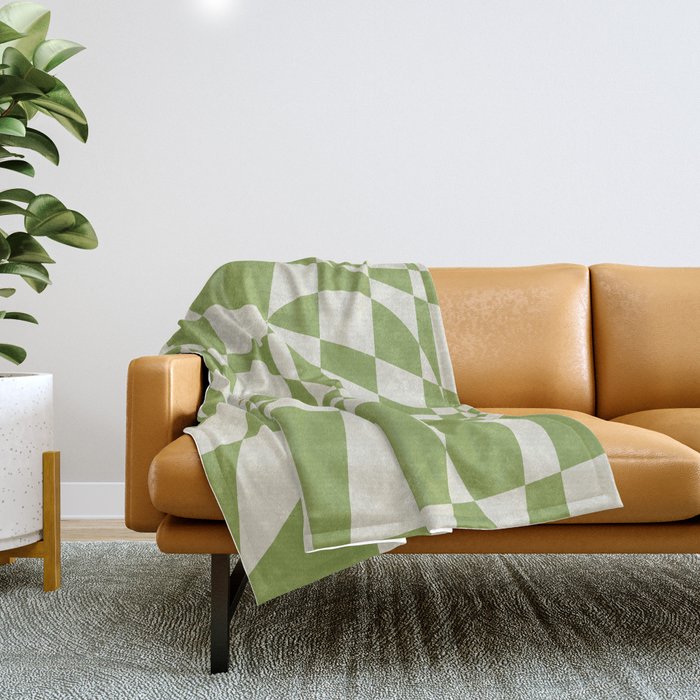 Glass Glitch: Forest Green Edition Throw Blanket Gallery Image 1