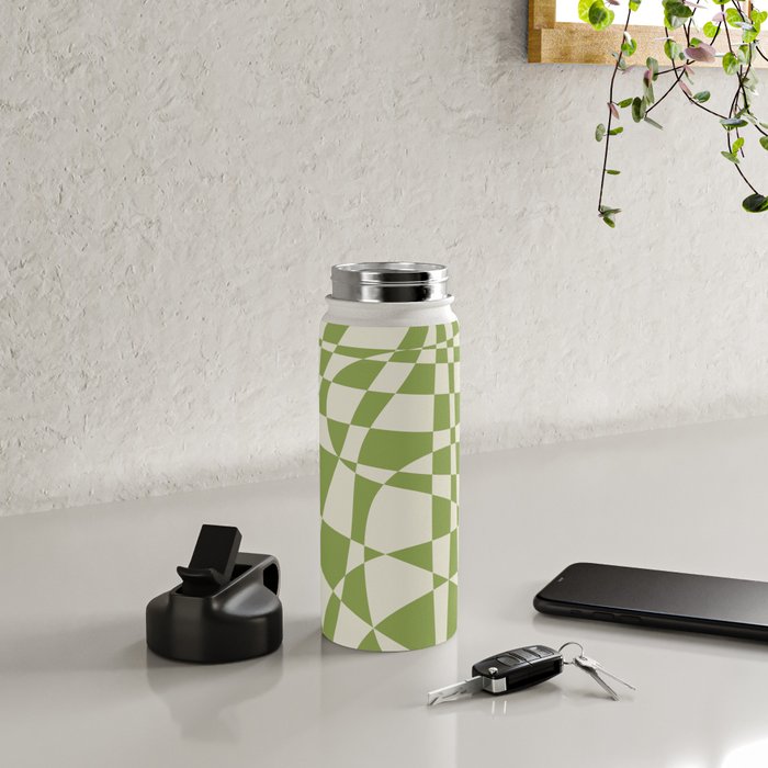 Glass Glitch: Forest Green Edition Water Bottle Gallery Image 4