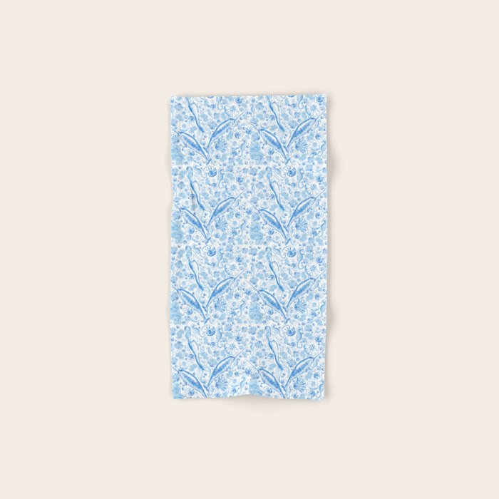 Mermaid Toile - Blue Bath Towel Gallery Image 1