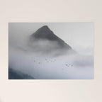 Still Summit - Birds Over Foggy Ridge Welcome Mat Gallery Image 1