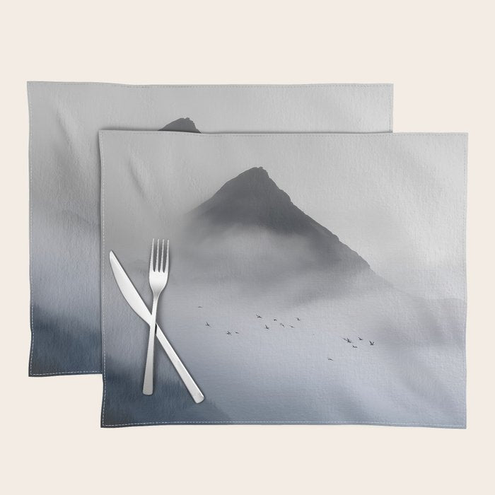 Still Summit - Birds Over Foggy Ridge Placemat Gallery Image 1