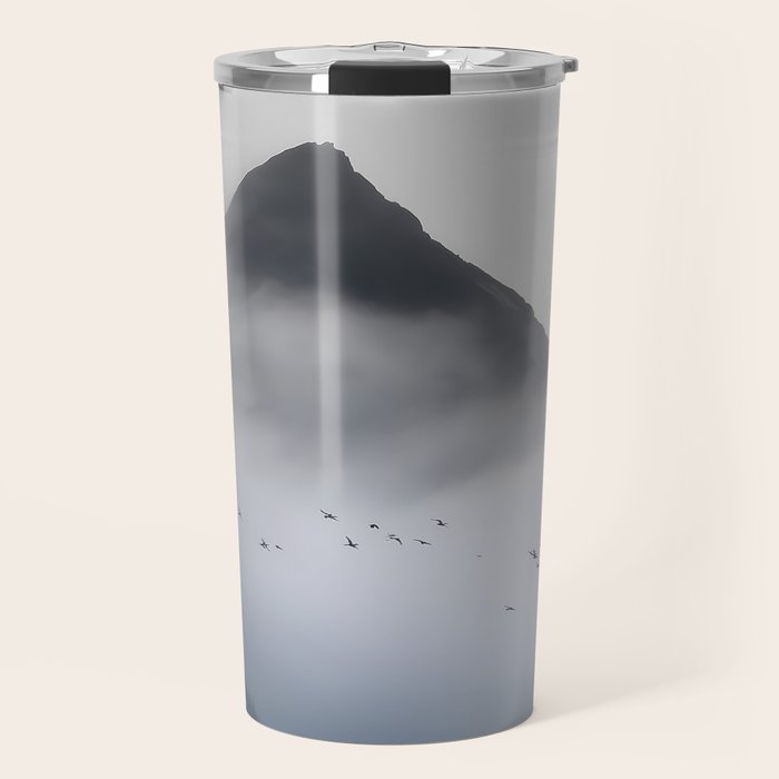 Still Summit - Birds Over Foggy Ridge Travel Mug Gallery Image 1