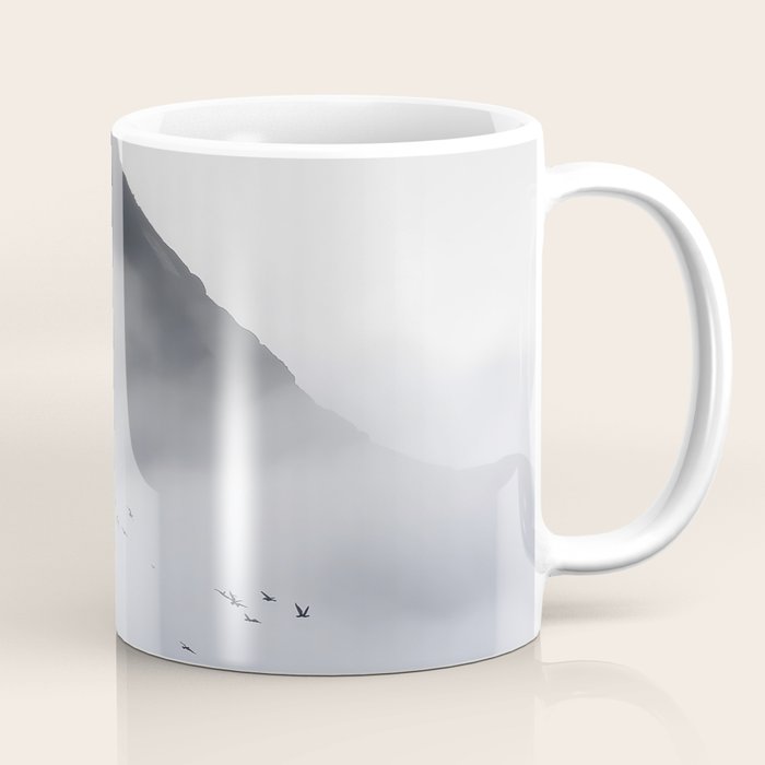 Still Summit - Birds Over Foggy Ridge Coffee Mug Gallery Image 1