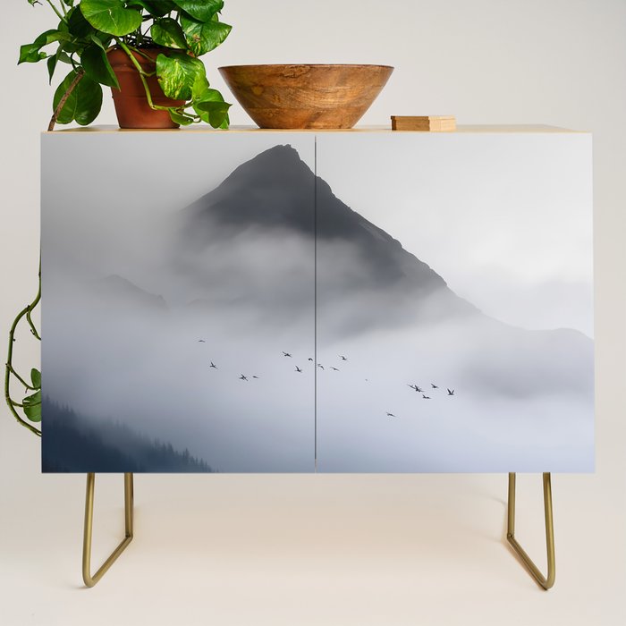 Still Summit - Birds Over Foggy Ridge Credenza Gallery Image 1