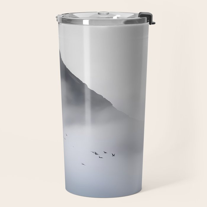 Still Summit - Birds Over Foggy Ridge Travel Mug Gallery Image 2