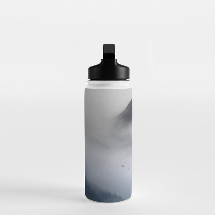 Still Summit - Birds Over Foggy Ridge Water Bottle Gallery Image 3