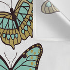 Texas Butterflies - Mint and Gold Wall Tapestry Gallery Image 3