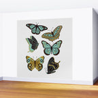 Texas Butterflies - Mint and Gold Wall Mural Gallery Image 2