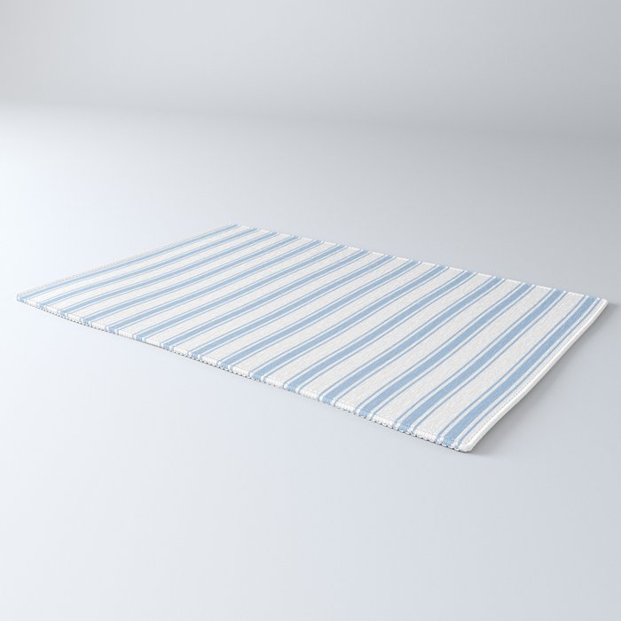 Light blue ticking stripes Rug Gallery Image 3
