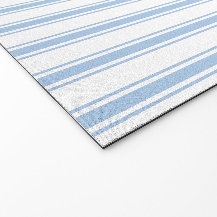 Light blue ticking stripes Welcome Mat Gallery Image 2