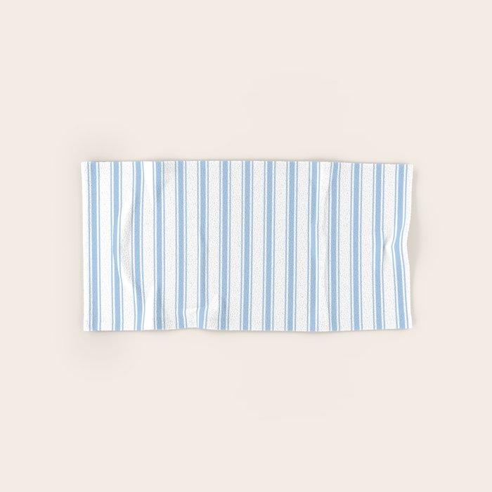 Light blue ticking stripes Bath Towel Gallery Image 1