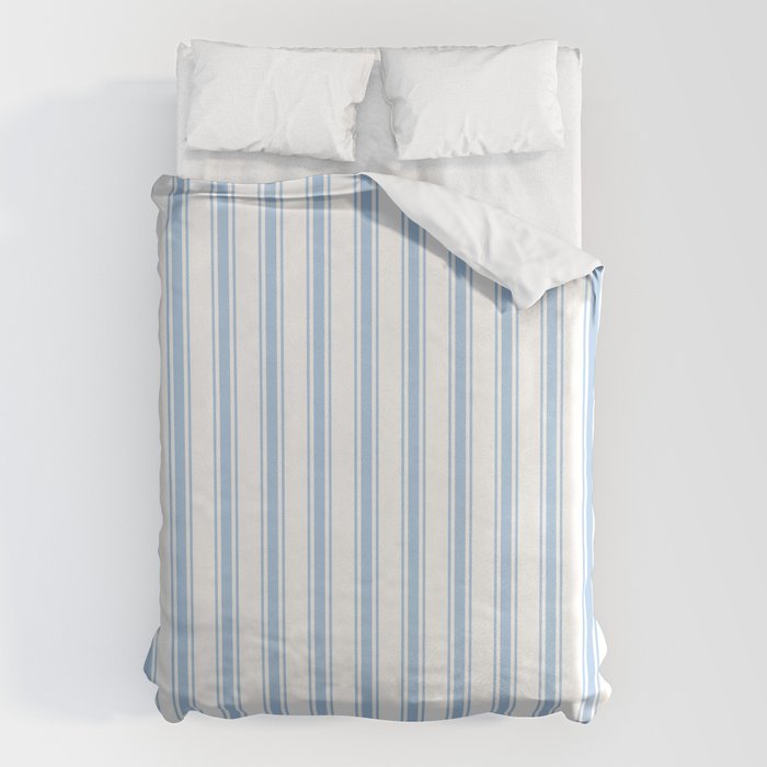 Light blue ticking stripes Duvet Cover Gallery Image 6