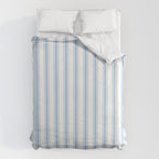 Light blue ticking stripes Duvet Cover Gallery Image 6