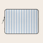 Light blue ticking stripes Laptop Sleeve Gallery Image 1